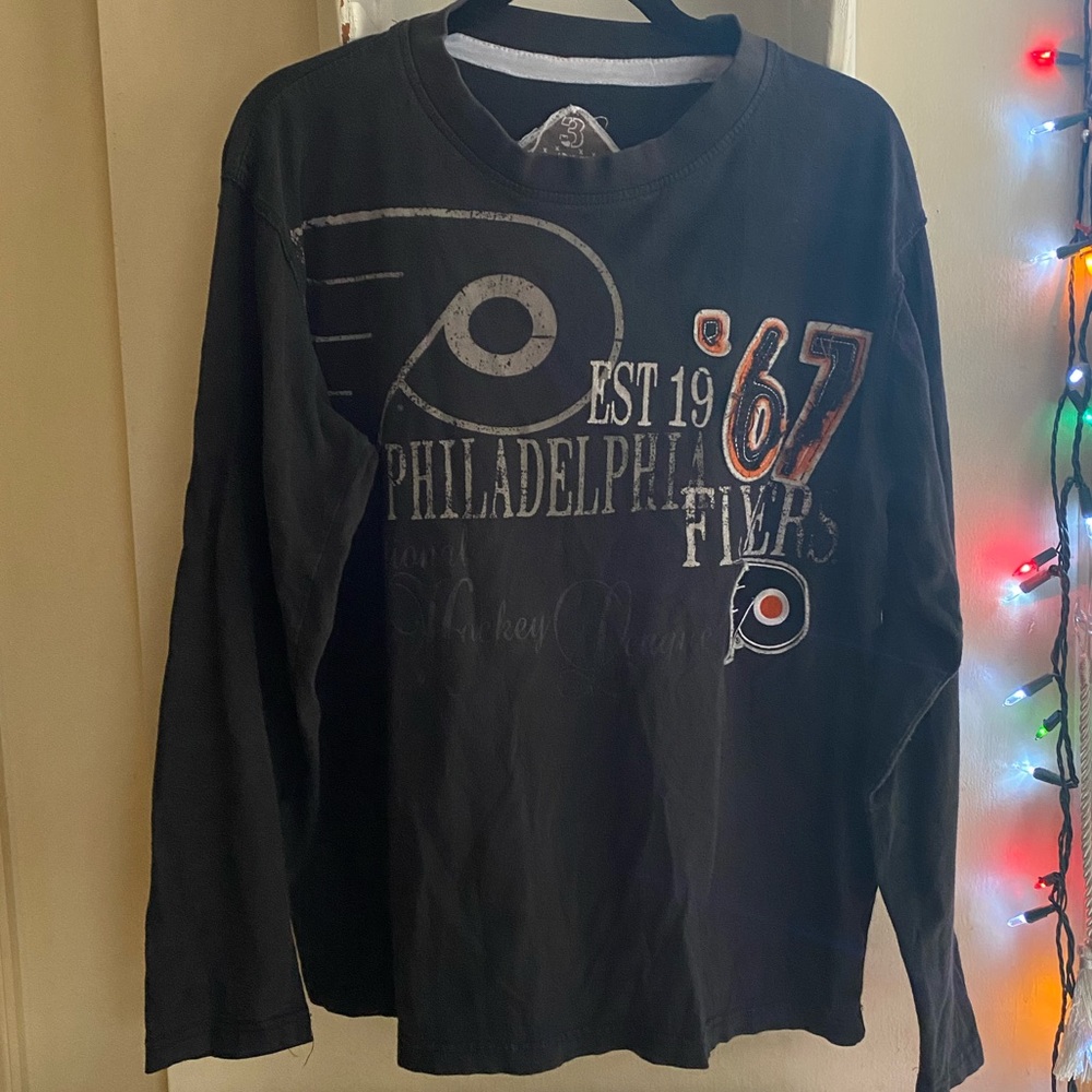 nhl | philadelphia flyers hockey patch graphic long sleeve